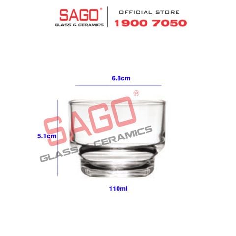  LG-404404(44) - Ly Thủy Tinh Lucky Frosted Sweet Shot Glass 110ml | Nhập Khẩu Thái Lan 