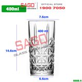  WHG6008 - Ly Thủy Tinh WHG Whisky Hi Ball Glass 400ml | Thủy Tinh Cao Cấp 
