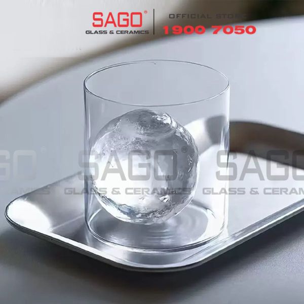 VIR H90 - Ly Thủy Tinh Virote Borosilicate Fine Rim Rock 420ml | Thủy Tinh Cao Cấp 