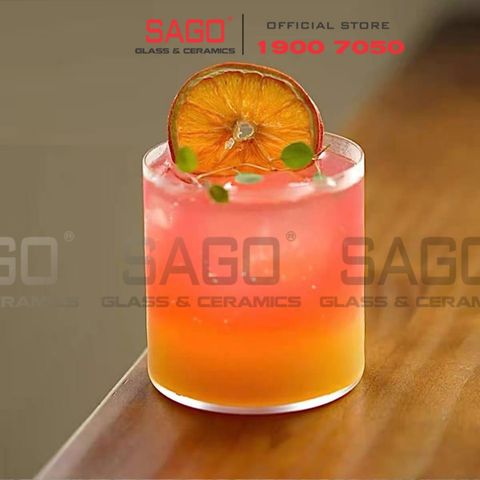  VIR H90 - Ly Thủy Tinh Virote Borosilicate Fine Rim Rock 420ml | Thủy Tinh Cao Cấp 