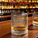  INS GS-105-2 - Ly Thủy Tinh INS Stripes Mark Rock Glass 350ml | Thủy Tinh Cao Cấp 