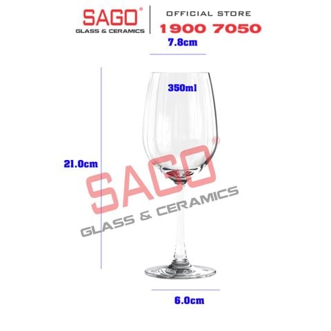  Ocean 1035W12 - Ly Thủy Tinh Ocean Madison Stripe White Wine 350ml | Nhập Khẩu Thái Lan 