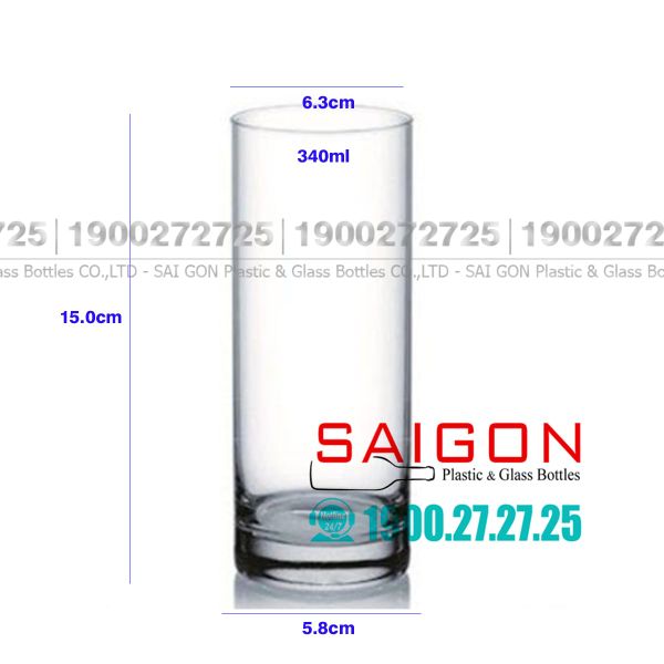  Ocean B07812 - Ly Thủy Tinh Ocean Newyork Long Drink 340ml | Nhập Khẩu Thái Lan 