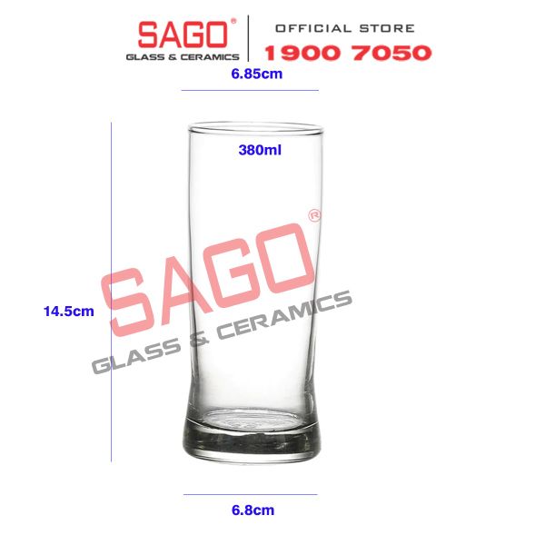  Ocean S14413 - Ly Thủy Tinh Ocean Super Trong Premier Long Drink 380ml | Nhập Khẩu Thái Lan 