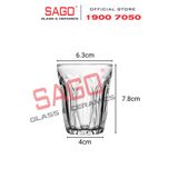  LG-100605(48) - Ly Thủy Tinh Lucky Lotus Rock Glass 125ml | Nhập Khẩu Thái Lan 