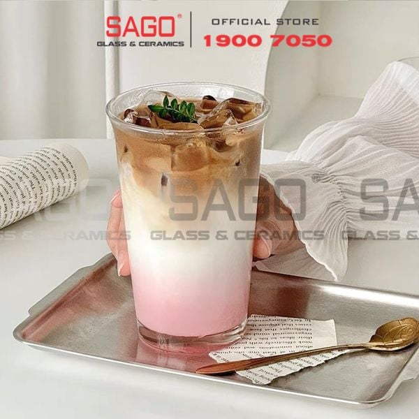  INS 9016 - Ly Thủy Tinh Miệng Loe INS Flared Mouth Highball Glass 420ml | Thủy Tinh Cao Cấp 