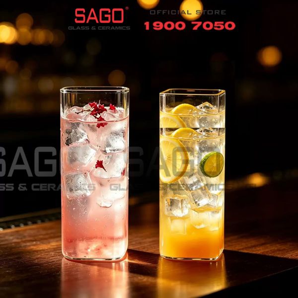  LIBBEY 2615 - Ly thủy tinh Vuông Libbey Venice Cooler Glass 405ml | Thủy Tinh Cao Cấp 
