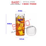  LIBBEY 2615 - Ly thủy tinh Vuông Libbey Venice Cooler Glass 405ml | Thủy Tinh Cao Cấp 
