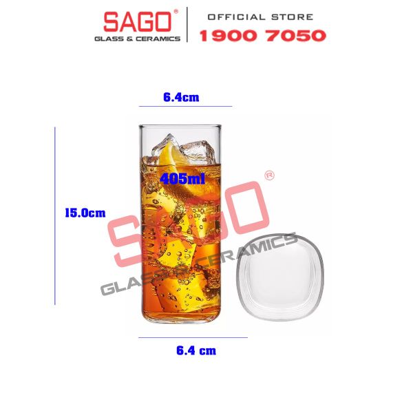  LIBBEY 2615 - Ly thủy tinh Vuông Libbey Venice Cooler Glass 405ml | Thủy Tinh Cao Cấp 