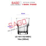  LG-101110(10001) - Ly Thủy Tinh Lucky Centra Rock 285ml | Nhập Khẩu Thái Lan 