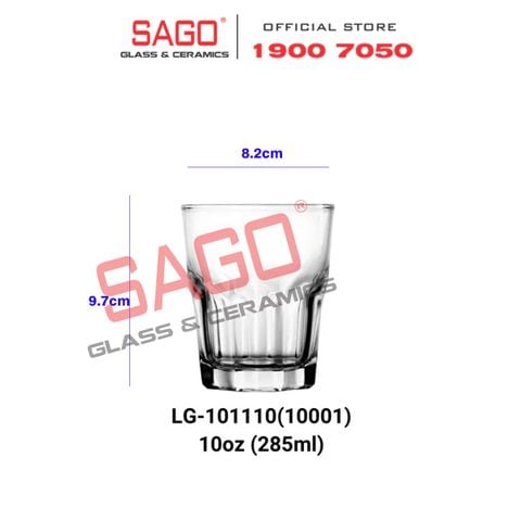  LG-101110(10001) - Ly Thủy Tinh Lucky Centra Rock 285ml | Nhập Khẩu Thái Lan 
