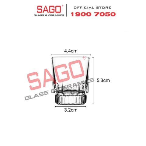  LG-440201(402) - Ly Thủy Tinh Lucky Stellar Shot Glass 40ml | Nhập Khẩu Thái Lan 