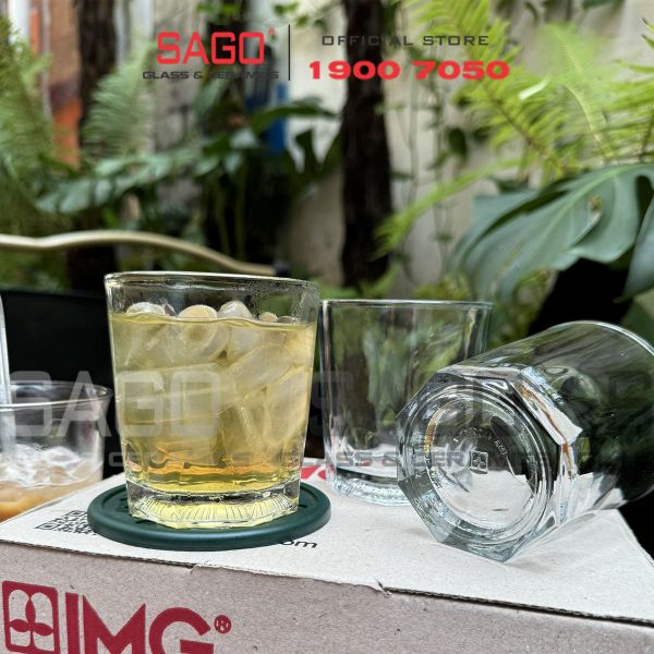  IMG MT18-9 - Ly Thủy Tinh IMG Hexagon Tumbler 260ml | Thủy tinh nhập khẩu Indonesia 