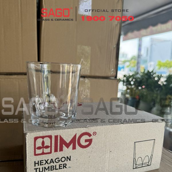  IMG MT18-9 - Ly Thủy Tinh IMG Hexagon Tumbler 260ml | Thủy tinh nhập khẩu Indonesia 