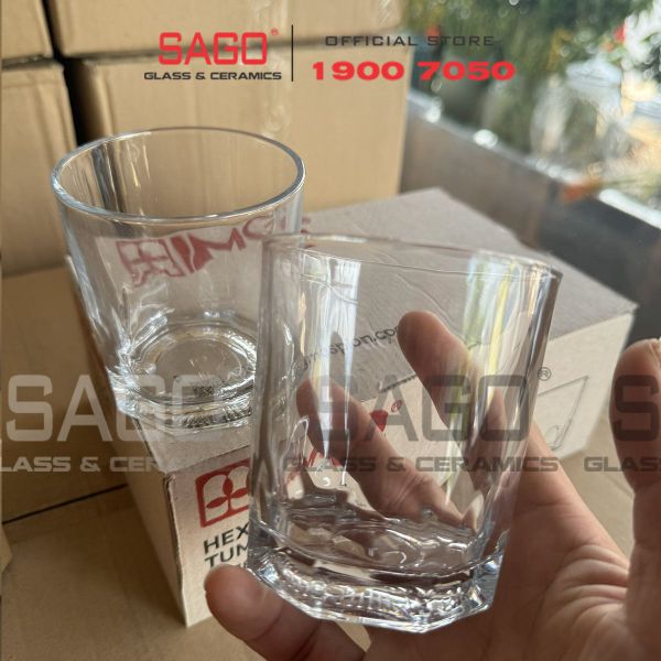  IMG MT18-9 - Ly Thủy Tinh IMG Hexagon Tumbler 260ml | Thủy tinh nhập khẩu Indonesia 