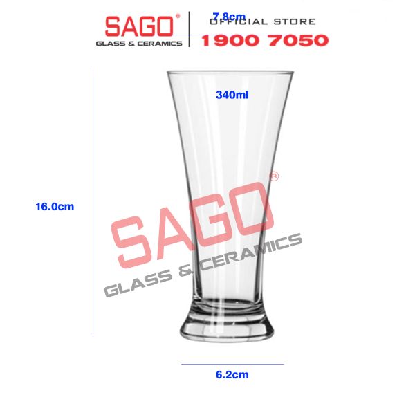  Ocean B00912 - Ly Thủy Tinh Ocean Pilsner 340ml | Nhập Khẩu Thái Lan 