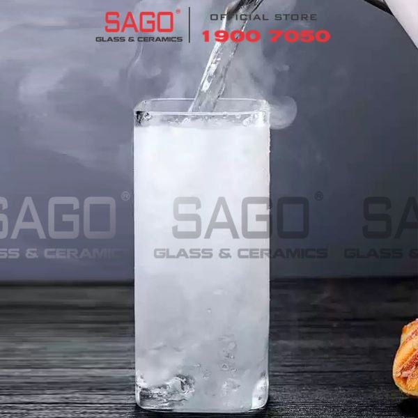  INS 1001-2 - Ly Thủy Tinh INS Borosilicate Plaza Hi Ball Glass 370ml | Thủy Tinh Cao Cấp 