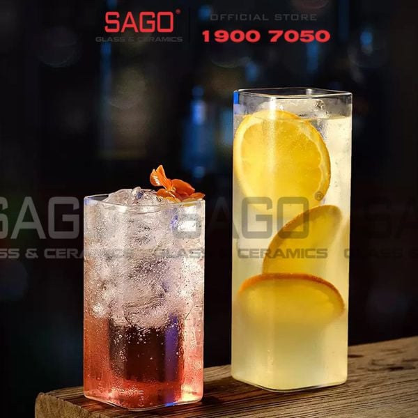  INS 1001-2 - Ly Thủy Tinh INS Borosilicate Plaza Hi Ball Glass 370ml | Thủy Tinh Cao Cấp 