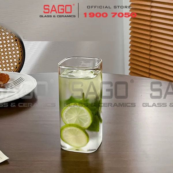  INS 1001-2 - Ly Thủy Tinh INS Borosilicate Plaza Hi Ball Glass 370ml | Thủy Tinh Cao Cấp 