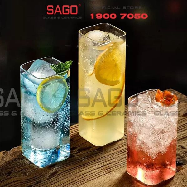  INS 1001-3 - Ly Thủy Tinh INS Borosilicate Plaza Long Drink Glass 470ml | Thủy Tinh Cao Cấp 