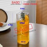  INS 1001-3 - Ly Thủy Tinh INS Borosilicate Plaza Long Drink Glass 470ml | Thủy Tinh Cao Cấp 