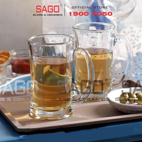  Ocean P00740- Ly Thủy Tinh Ocean Lugano Beer Mug 330ml | Nhập Khẩu Thái Lan 