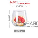  Deli DCS3003-2 - Ly Thủy Tinh Deli Lexinton Rock 370ml | Thủy Tinh Cao Cấp 