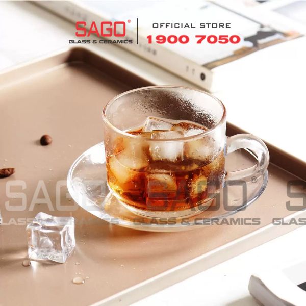 LG-311807.755 - Bộ Tách Thủy Tinh Lucky Stack Tea Cup Glass 202ml | Nhập Khẩu Thái Lan 
