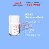  Ocean B25523 - Ly Thủy tinh Ocean Casa Long Drink 650ml | Nhập Khẩu Thái Lan 