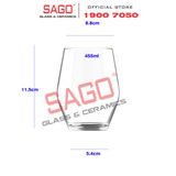  Ocean C24216 - Ly Thủy Tinh Ocean Santé Stemless 455ml | Nhập Khẩu Thái Lan 