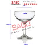  Ocean 1501S07 - Ly Thủy Tinh Ocean Classic Saucer Champagne 200ml | Nhập Khẩu Thái Lan 