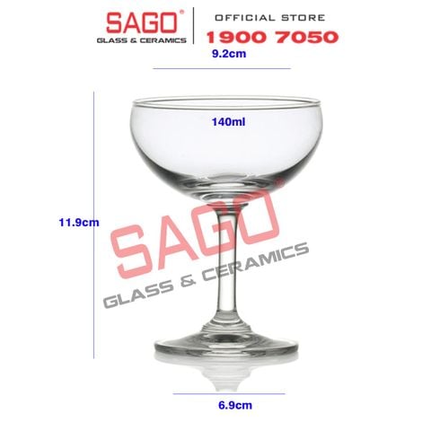  Ocean 1501S07 - Ly Thủy Tinh Ocean Classic Saucer Champagne 200ml | Nhập Khẩu Thái Lan 