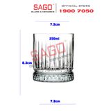  INS 5408H -  Ly Thủy Tinh INS Elysia Rock Glass 250ml | Thủy Tinh Cao Cấp 