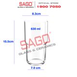  Ocean B24522 - Ly Thủy tinh Ocean Modular Long Drink 630ml | Nhập Khẩu Thái Lan 