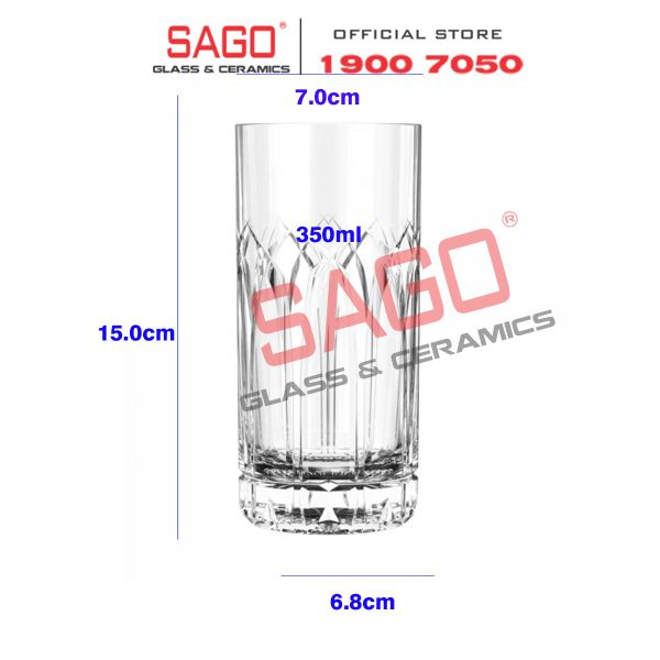  Ocean P03664 - Ly Thủy tinh Ocean Traze PST Hi Ball 350ml | Nhập Khẩu Thái Lan 