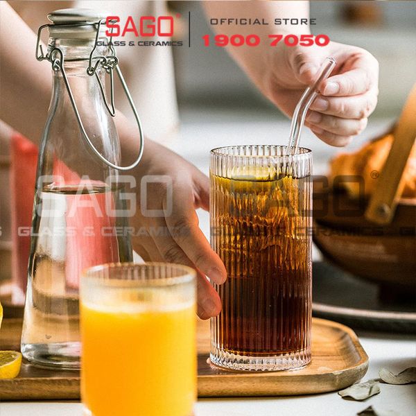  Ocean B24610 - Ly Thủy tinh Ocean Pulse Hi Ball Glass 285ml | Nhập Khẩu Thái Lan 
