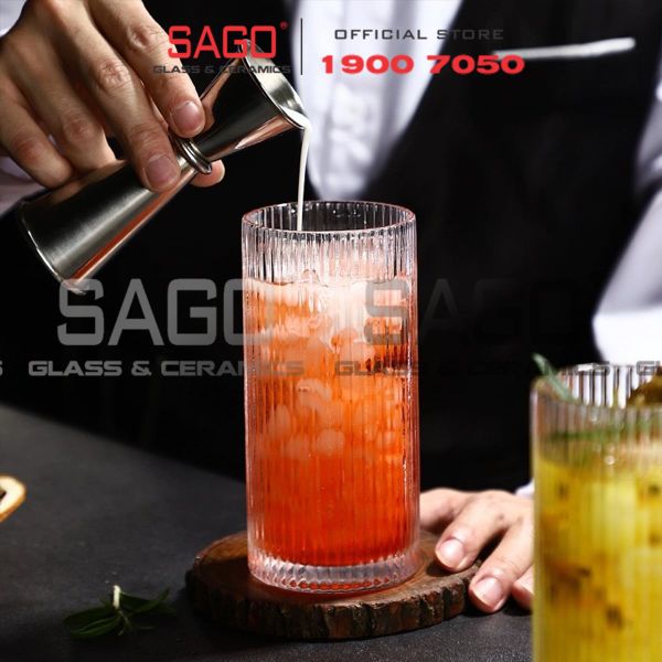  Ocean B24610 - Ly Thủy tinh Ocean Pulse Hi Ball Glass 285ml | Nhập Khẩu Thái Lan 