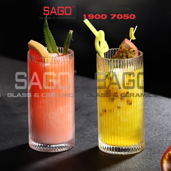  Ocean B24610 - Ly Thủy tinh Ocean Pulse Hi Ball Glass 285ml | Nhập Khẩu Thái Lan 