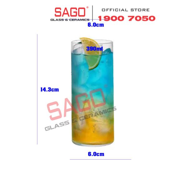  VIR H143 -  Ly Thủy Tinh Virote Borosilicate Fine Rim Tumber 365ml | Thủy Tinh Cao Cấp 