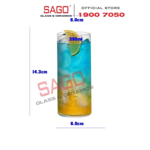  VIR H143 -  Ly Thủy Tinh Virote Borosilicate Fine Rim Tumber 365ml | Thủy Tinh Cao Cấp 
