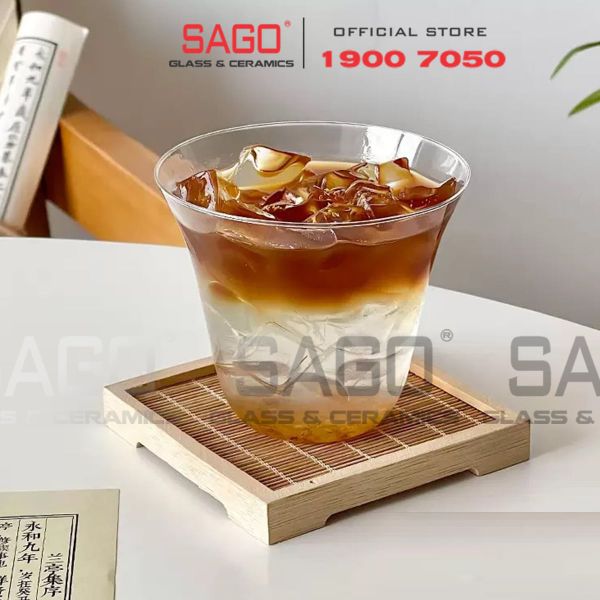  VIR 3038 - Ly Thủy Tinh Virote Borosilicate Flared Mouth Rock Glass 280ml | Thủy Tinh Cao Cấp 