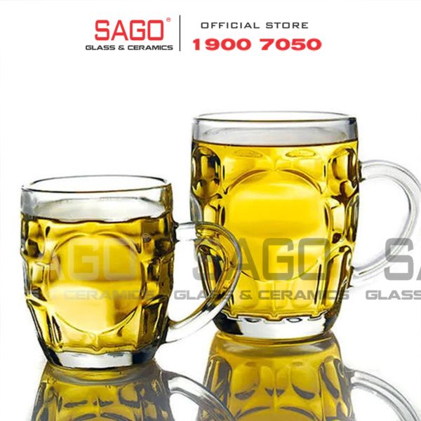  PG217 - Ly Thủy Tinh Prim Cosmo Beer Mug 290ml | Nhập Khẩu Thái Lan 