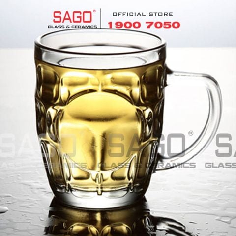  PG217 - Ly Thủy Tinh Prim Cosmo Beer Mug 290ml | Nhập Khẩu Thái Lan 
