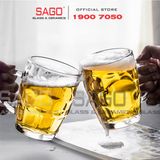  PG217 - Ly Thủy Tinh Prim Cosmo Beer Mug 290ml | Nhập Khẩu Thái Lan 