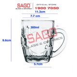  PG217 - Ly Thủy Tinh Prim Cosmo Beer Mug 290ml | Nhập Khẩu Thái Lan 
