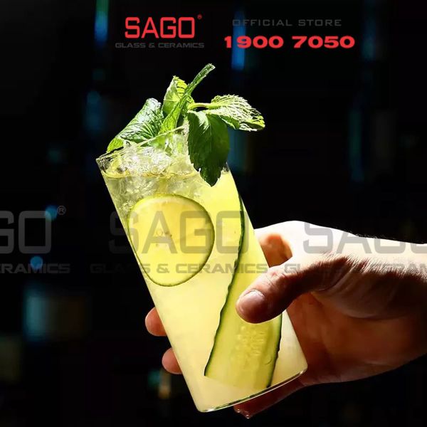  VIR H143 -  Ly Thủy Tinh Virote Borosilicate Fine Rim Tumber 365ml | Thủy Tinh Cao Cấp 