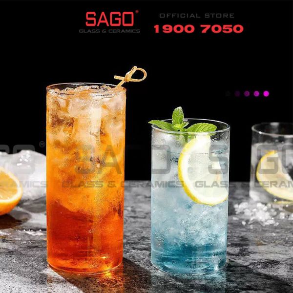  VIR H143 -  Ly Thủy Tinh Virote Borosilicate Fine Rim Tumber 365ml | Thủy Tinh Cao Cấp 