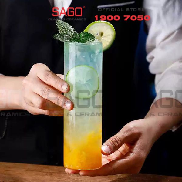  VIR H180 - Ly Thủy Tinh Virote Borosilicate Fine Rim Cooler 390ml | Thủy Tinh Cao Cấp 