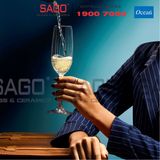  Ocean 1035F07 - Ly Thủy Tinh Ocean Madison Stripe Flute Champagne 210ml | Nhập Khẩu Thái Lan 