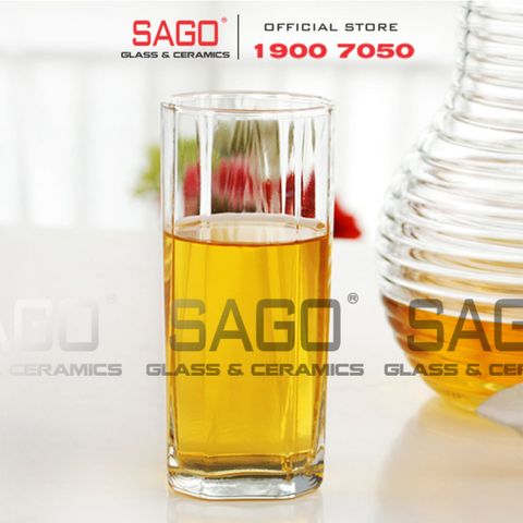  Ocean B02313 - Ly Thủy Tinh Ocean Pyramid Long Drink 380ml | Nhập Khẩu Thái Lan 